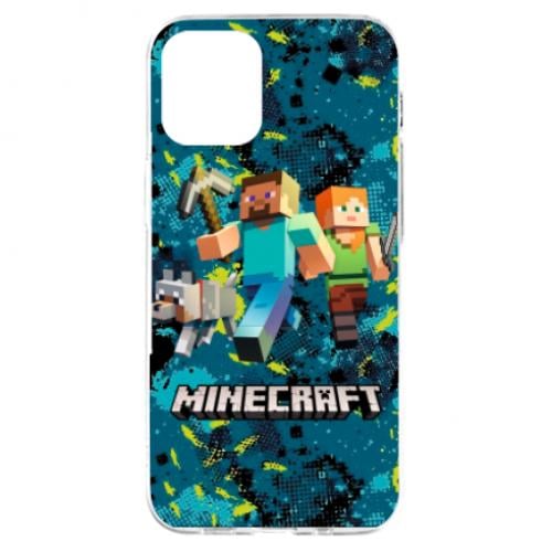 Чехол для iPhone 12 mini Minecraft Steve Alex And Dog (6848396-46-134799)