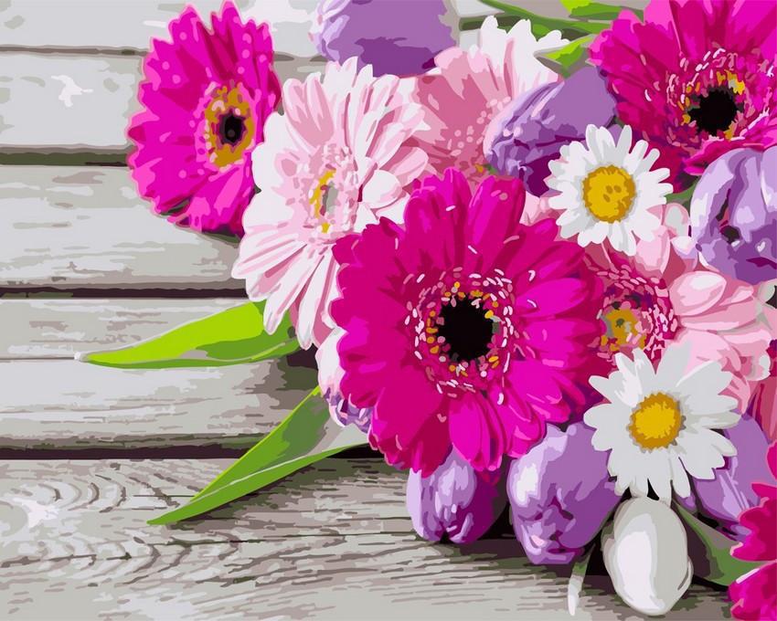 Картина за номерами Brushme Рожеві гербери 40x50 см (BK-GX3750) Картина за номерами Brushme Рожеві гербери 40x50 см (BK-GX3750)