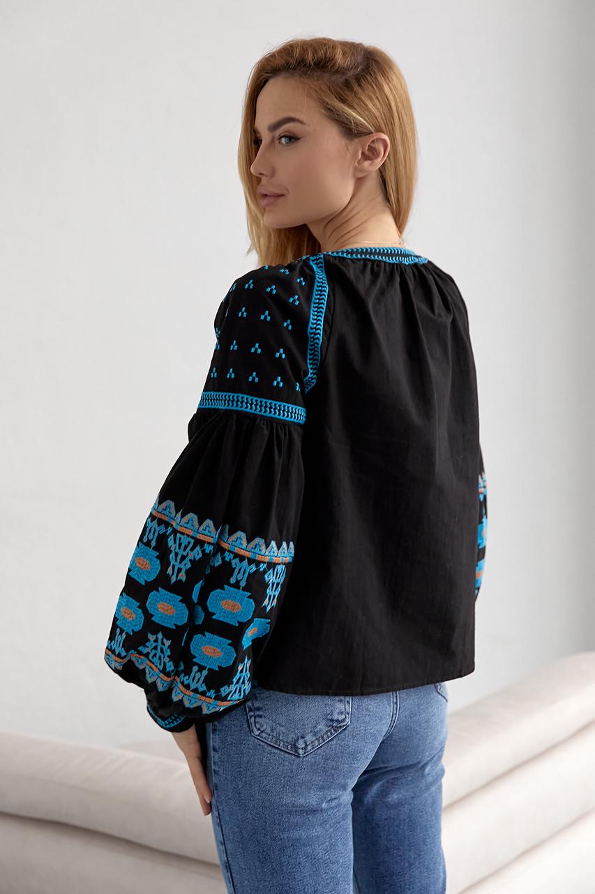 Рубашка вышитая ESQ L Черный (10101600) - фото 3 Рубашка вышитая ESQ L Черный (10101600) - фото 3