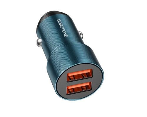 Зарядний пристрій Borofone BZ19 lightning 2USB/2,4A Blue (20311057)