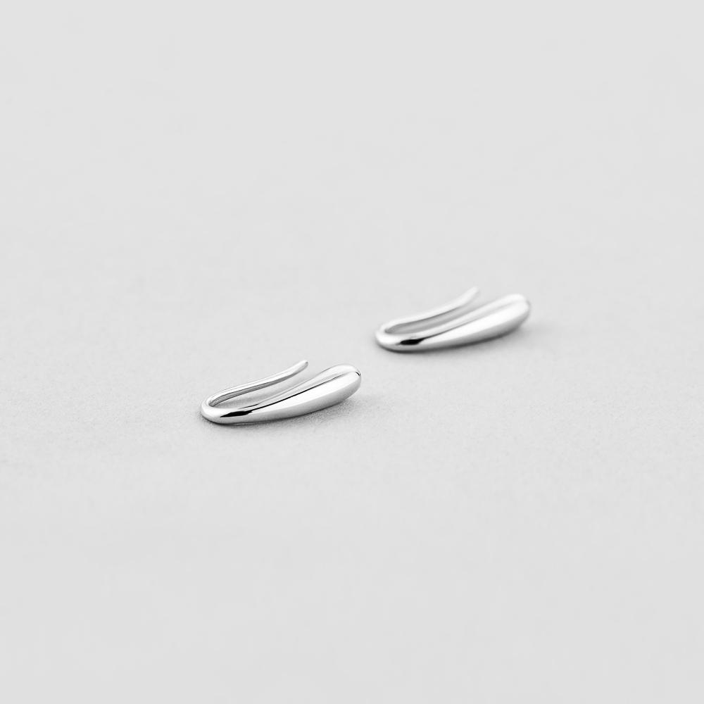 Серебряные серьги Minimal Капли (3544)