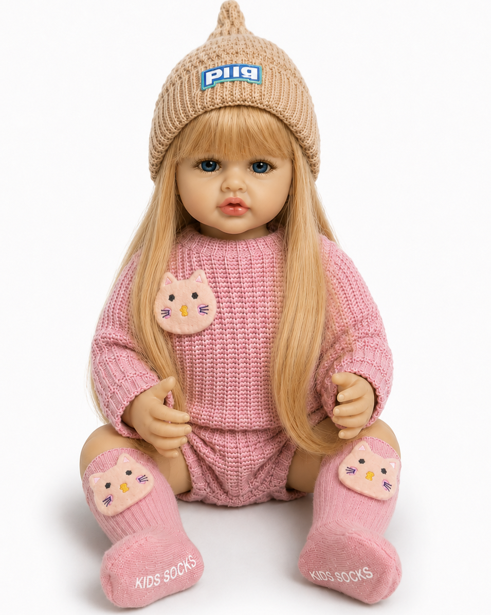 Лялька реалістична Doll Reborn Baby 55 см повністю вінілова (К0100306)