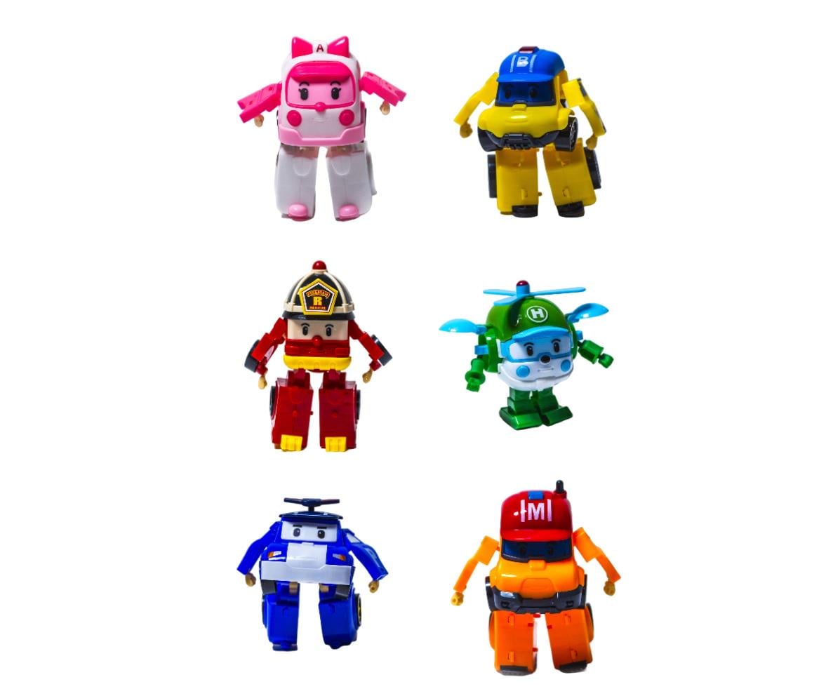 Набор трансформеров Robocar Poli 6 фигурок Разноцветный (808910845)