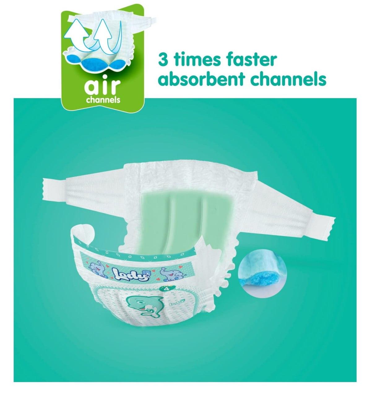 Подгузники-трусики дышащие детские LODY AIR JUMBO MIDI р. 3 4-9 кг 60 шт. (000006650) - фото 3