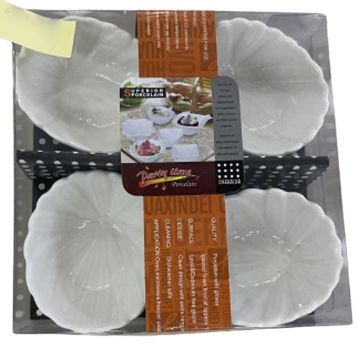 Соусницы фарфоровые Stenson R90550 16x16x4 см 4 шт. (583904)