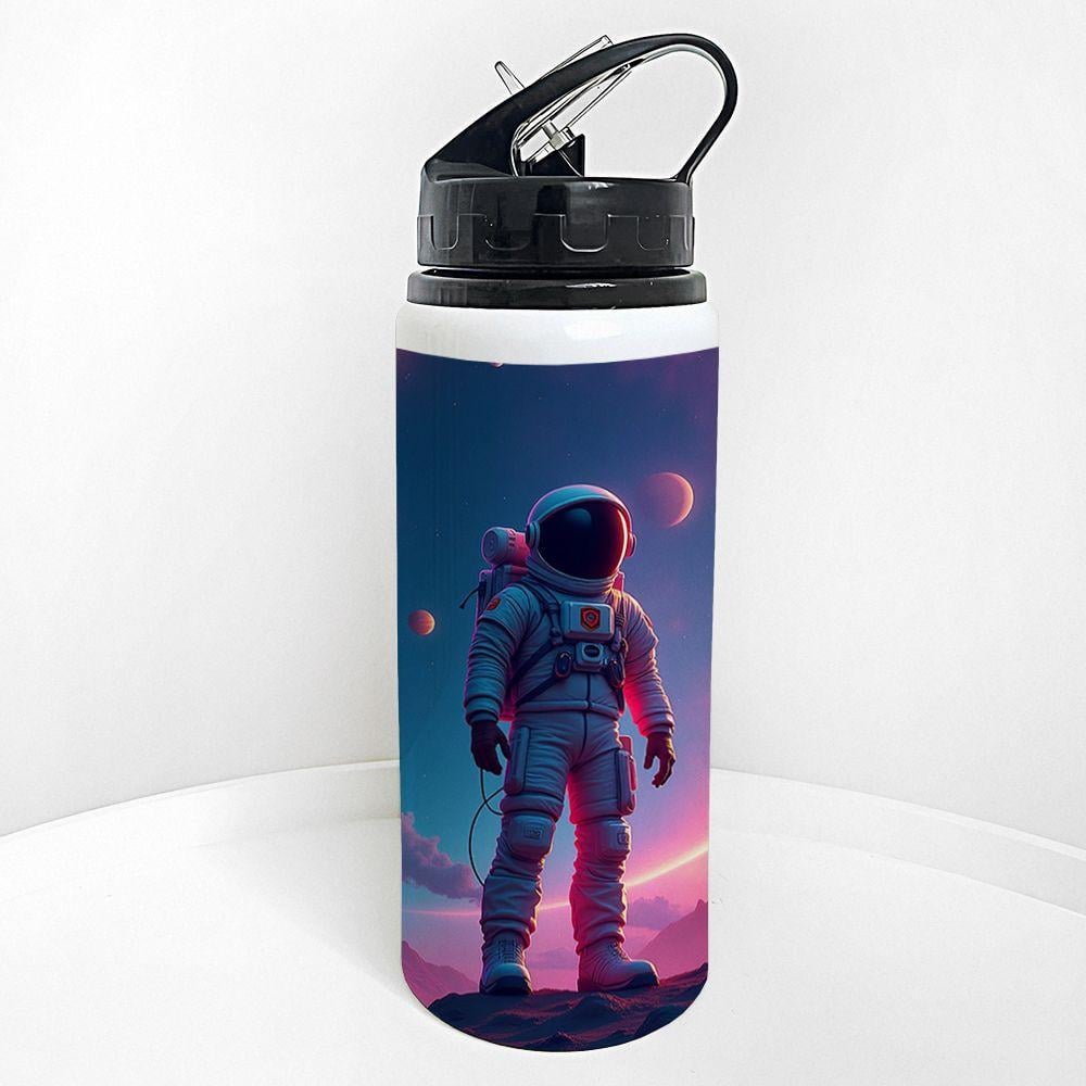 Бутылка для воды с трубочкой Presentville Космонавт 600 мл (PLV_25A006) Бутылка для воды с трубочкой Presentville Космонавт 600 мл (PLV_25A006)