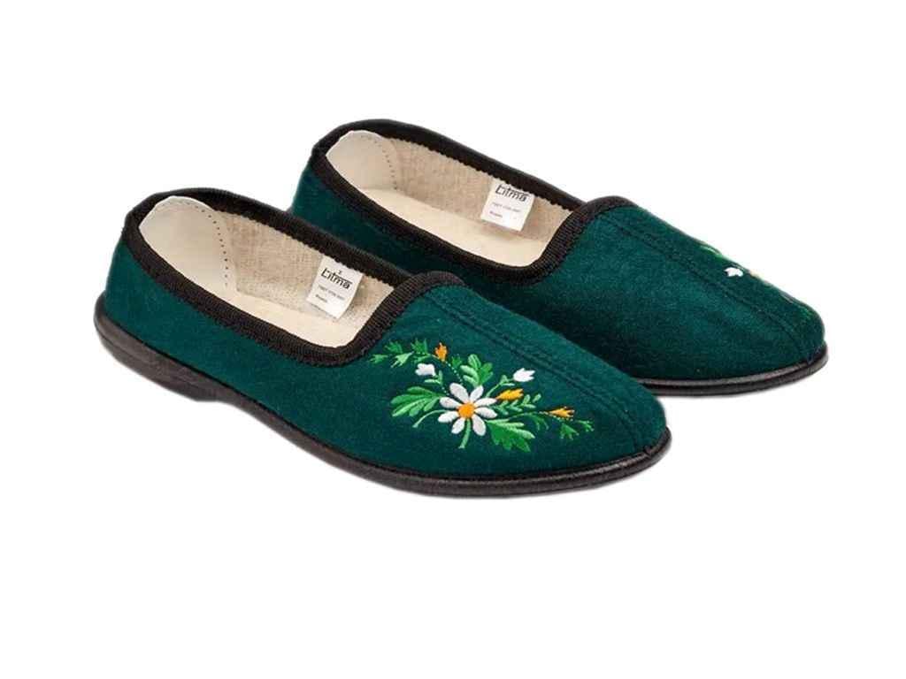 Тапочки домашние женские Litma Ромашка трикотаж р. 35 Зеленый (1091933)