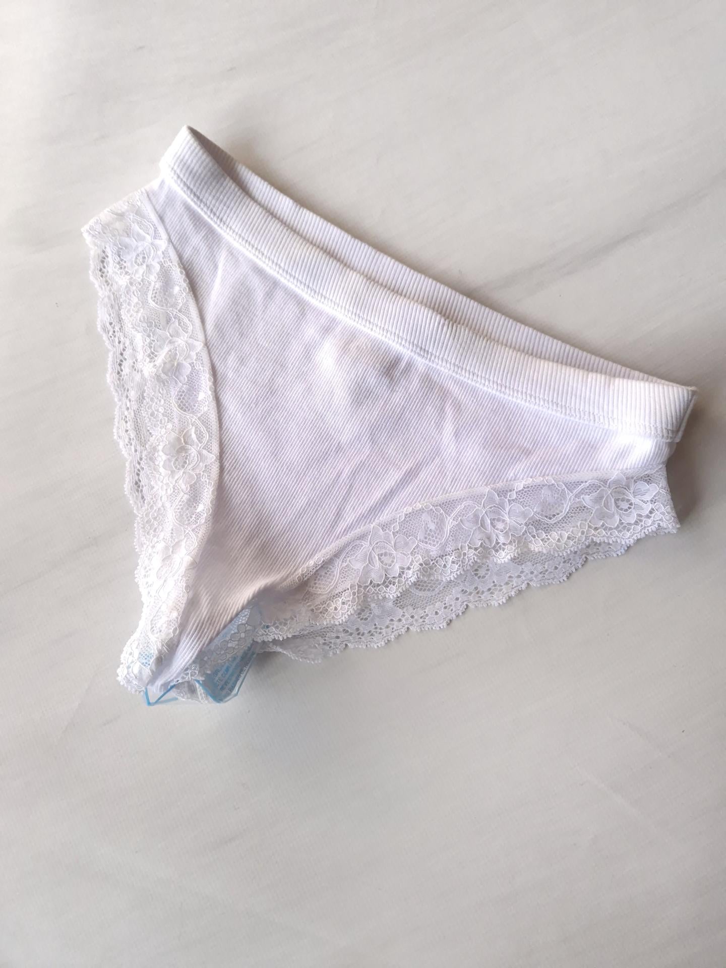 Трусики женские в рубчик с кружевом Asos р. 42 Белый (11335) Трусики женские в рубчик с кружевом Asos р. 42 Белый (11335)