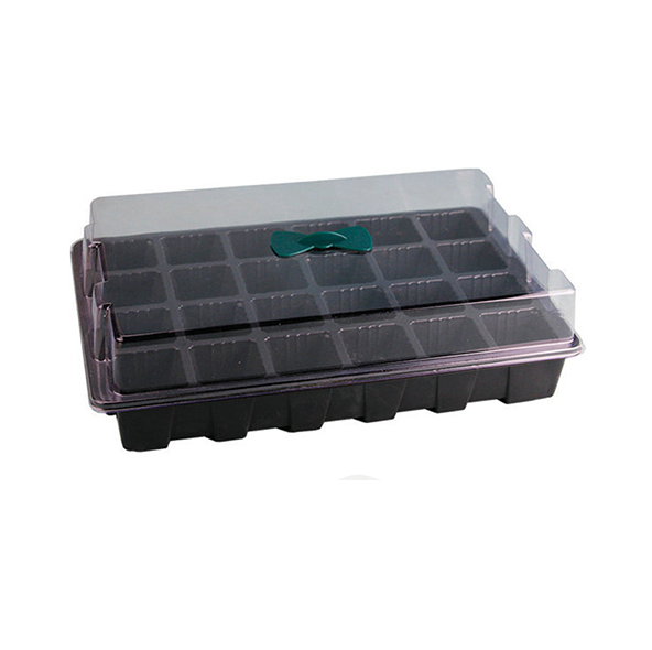 Теплица мини с крышкой C00636-2 на 24 ячеек 4 шт.