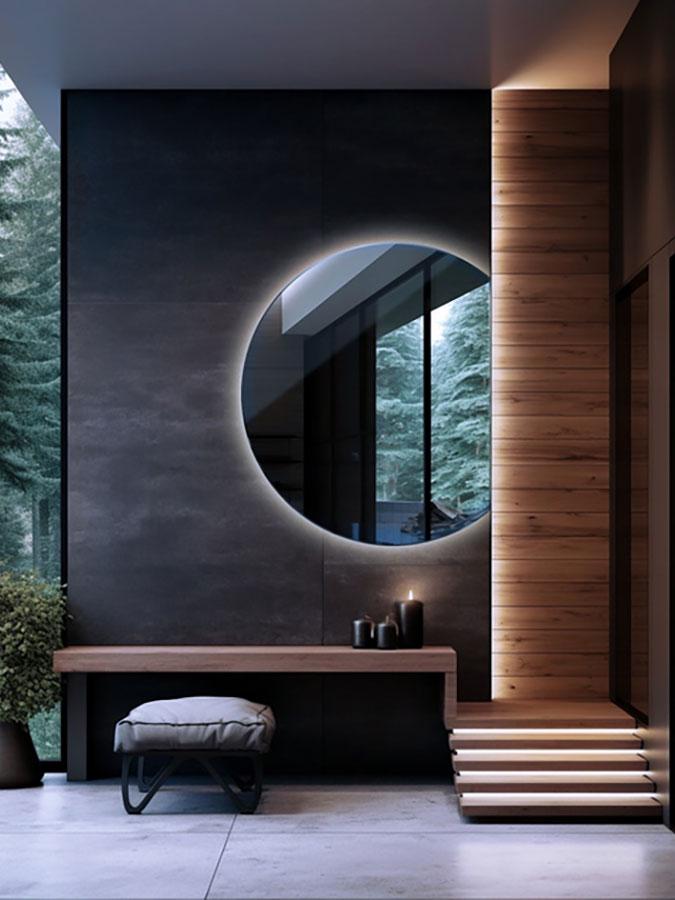 Зеркало с подсветкой Лунный свет 80х70 см (10017-8070stW)