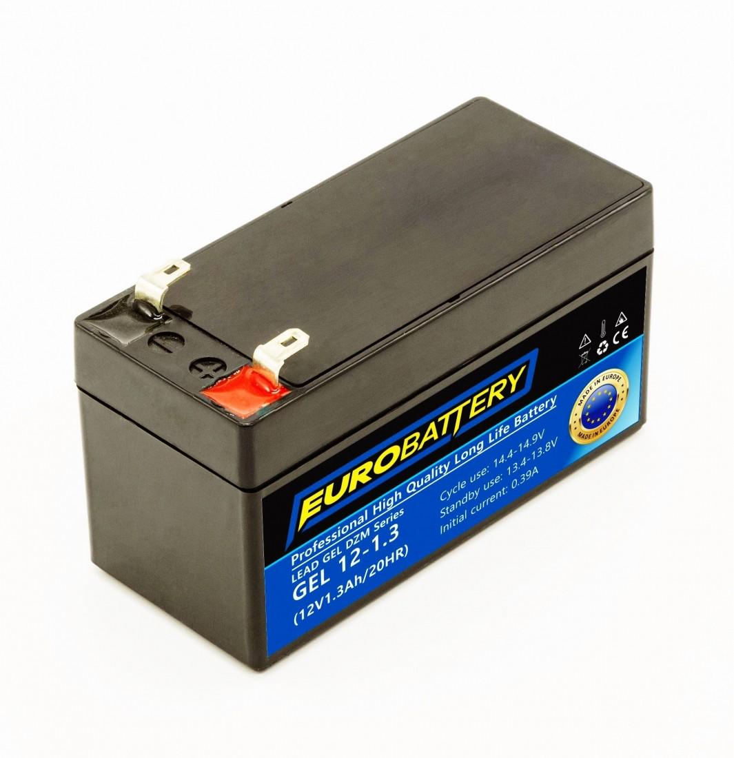 Акумуляторна батарея гелева EuroBattery 12V 1,3 Ah (11387) Акумуляторна батарея гелева EuroBattery 12V 1,3 Ah (11387)
