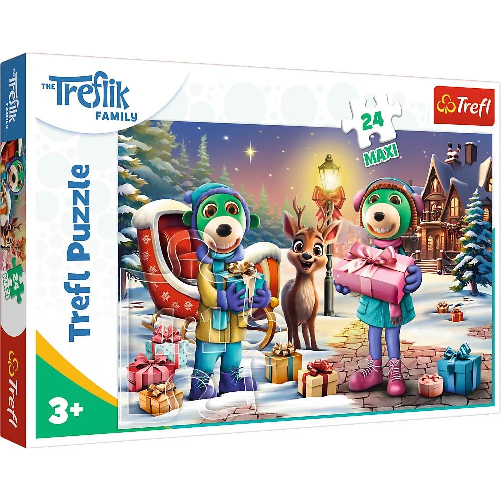 Пазлы Maxi Winter time with Trefliks Семья Трефлов 24 элементов (2987246361)