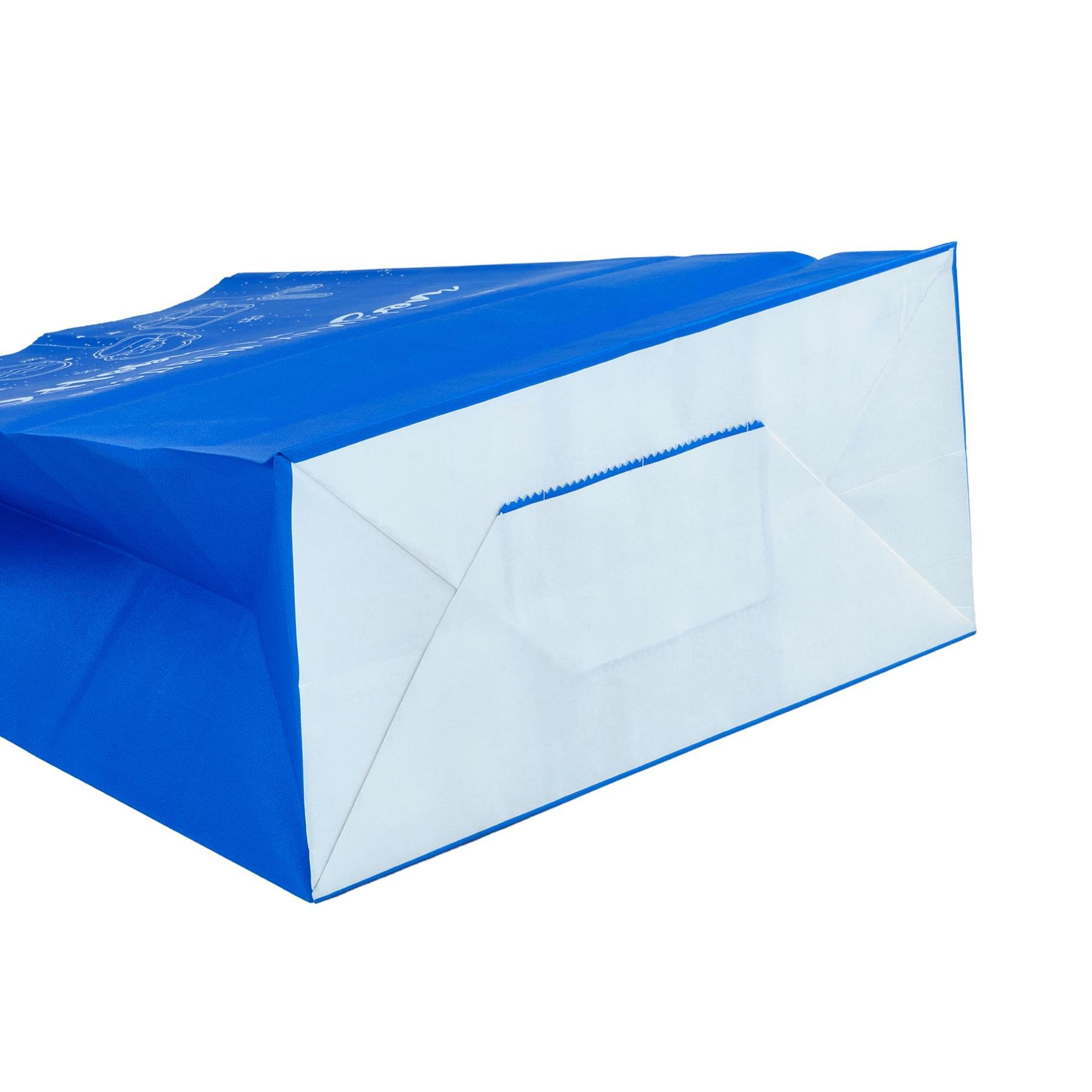 Подарочный пакет "З Новим роком" краф 315х240х110 мм Синий (3152403) - фото 3 Подарочный пакет "З Новим роком" краф 315х240х110 мм Синий (3152403) - фото 3