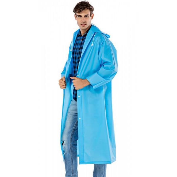 ᐉ Дождевик мужской Supretto от дождя с капюшоном One size Голубой (U083-3)