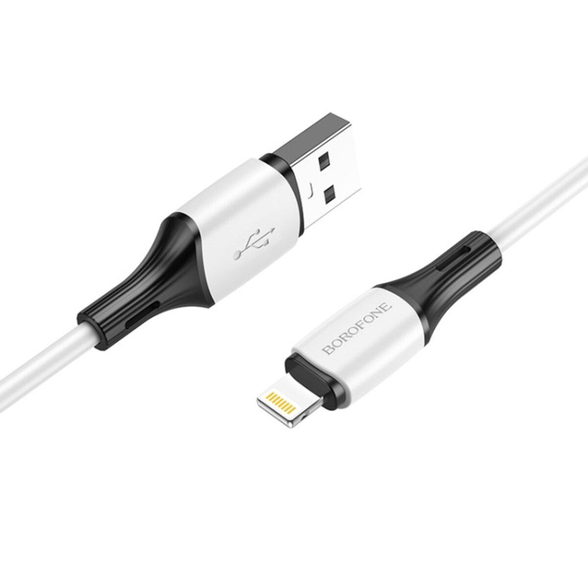 Кабель Borofone BX79 USB Lightning 3 A 1 м White (BX79LW)