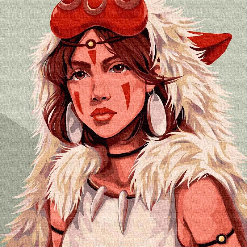 Картина за номерами Ideyka Принцеса Мононоке 40х40 КН (4892)