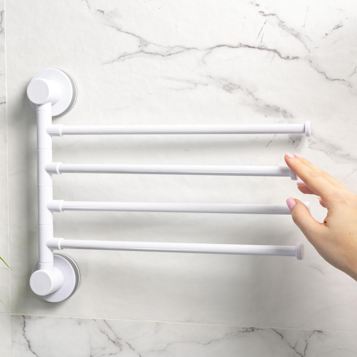 Держатель для полотенец MVM BP-28 white/gray поворотный четверной Белый (211812) - фото 9 Держатель для полотенец MVM BP-28 white/gray поворотный четверной Белый (211812) - фото 9