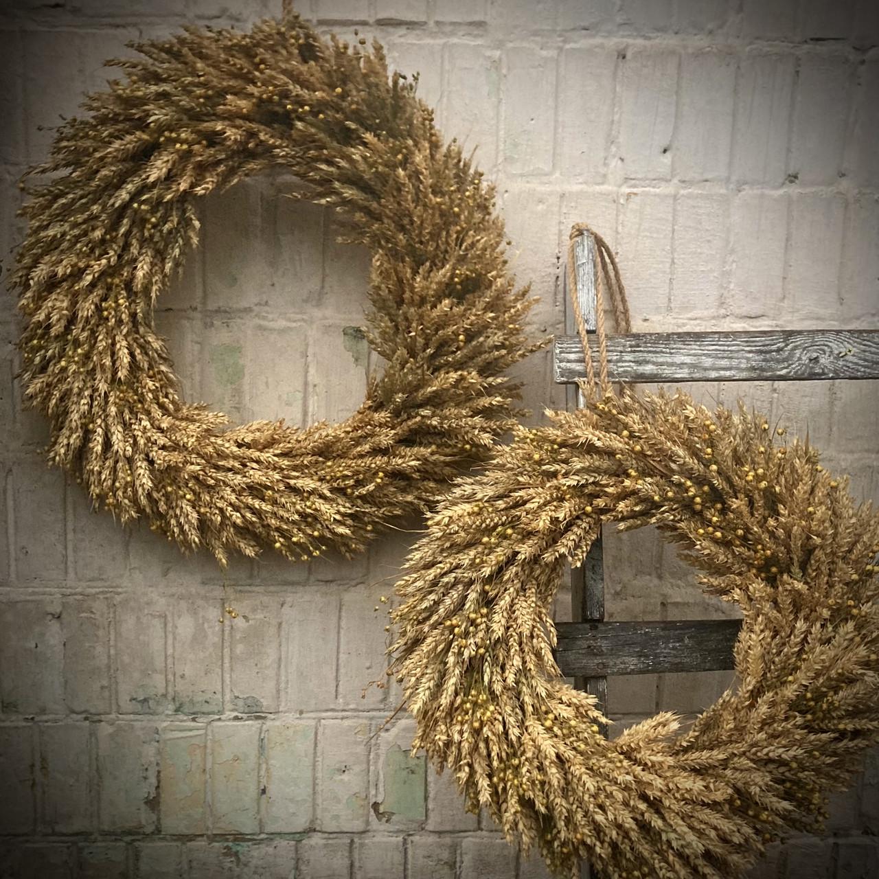 Интерьерный веночек из колосков на рождество 50 см (1859344160) - фото 2 Интерьерный веночек из колосков на рождество 50 см (1859344160) - фото 2