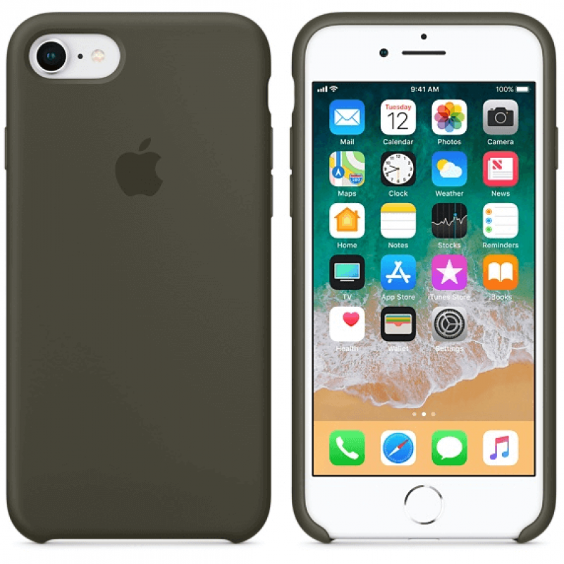 Чохол-накладка Apple Silicone Case for iPhone 7/8, Dark Gray (HC)