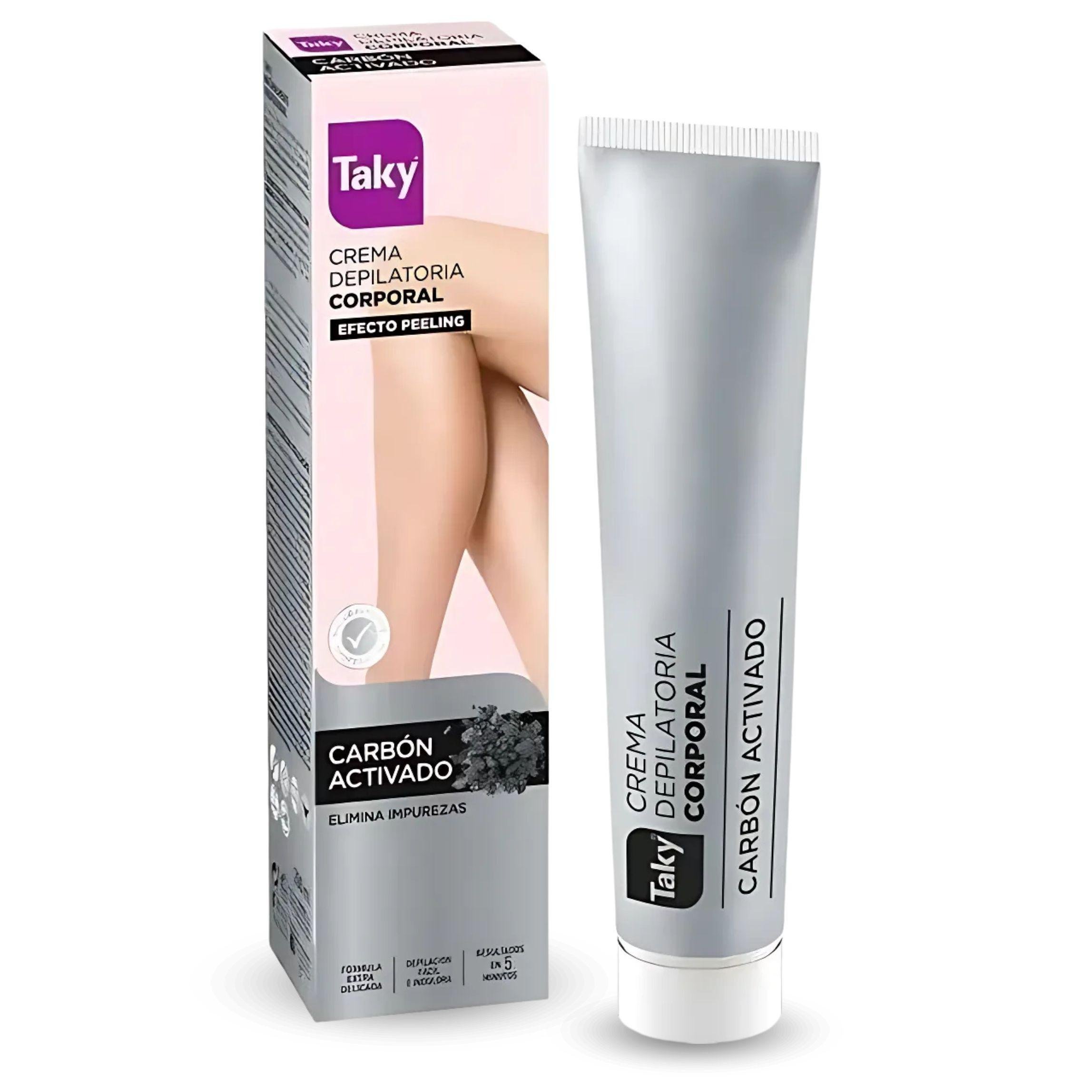Крем для видалення волосся на тілі TAKY з активованим вугіллям Крем для видалення волосся на тілі TAKY з активованим вугіллям