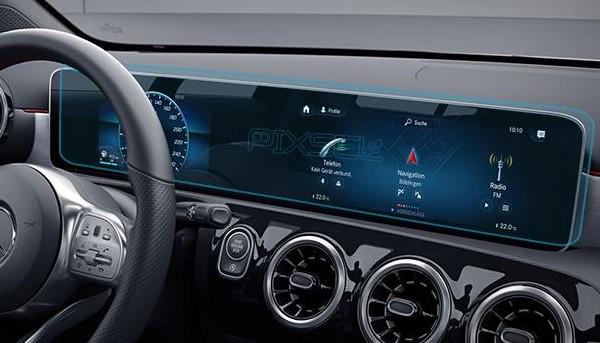 Защитное стекло Pixsel гибридное матовое на панель приборов Mercedes Benz GLA-CLASS-24,7" 2019