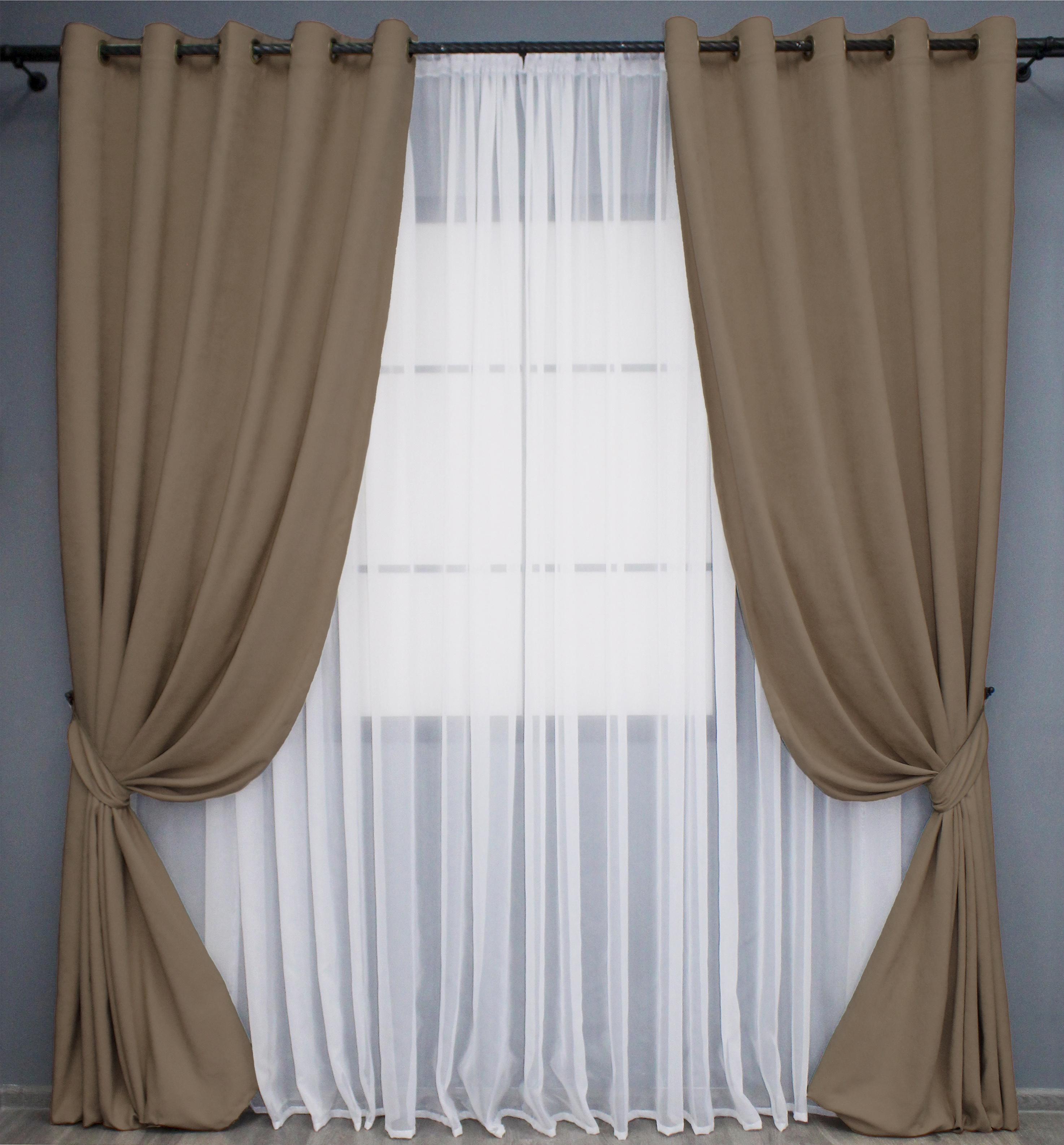 Комплект штор на люверсах VR-Textil Мікровелюр Petek YL № 1799ш 150х270 см 2 шт. Какао (37-0265)