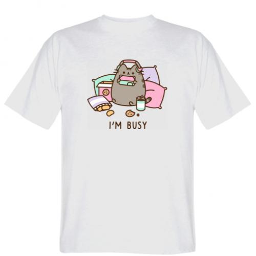 Футболка чоловіча Pusheen I'm Busy S Білий (13422383-1-184714-S)