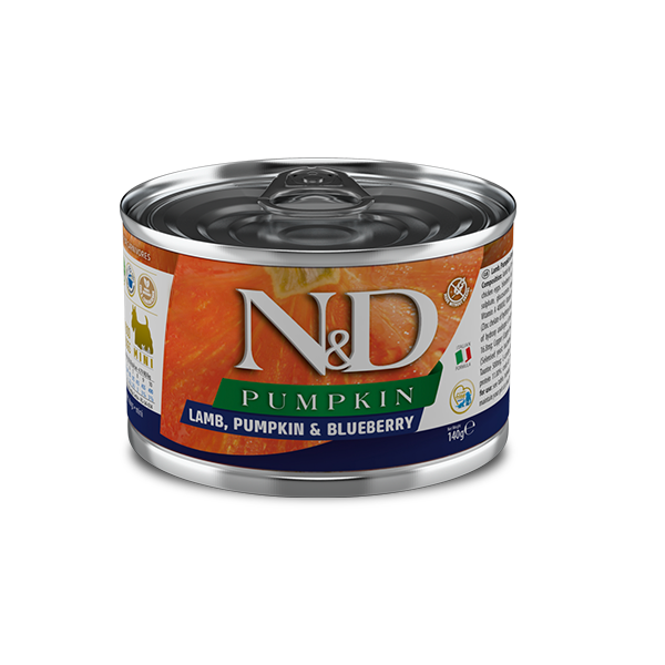 Корм влажный Farmina N&D Grain Free Pumpkin Lamb Mini для собак мелких пород тыква/ягненок/черника 140 г (02338)