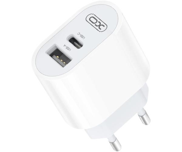 Устройство зарядное сетевое XO L97 QC3.0 USB Type-C 2,4 A White