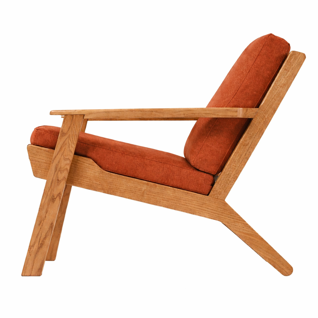 Кресло дизайнерское Hillwood Design из натурального дерева дуба Дублин Terracota