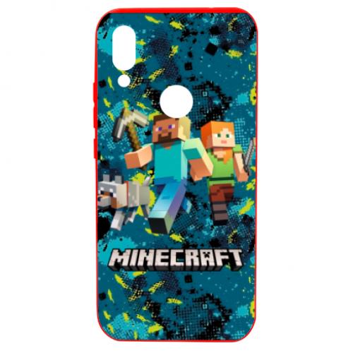 Чехол для Xiaomi Redmi 7 Minecraft Steve Alex And Dog (6848340-3-134799)