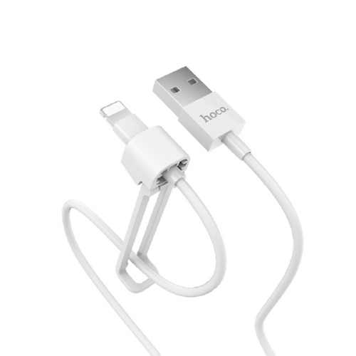 Кабель Hoco Lightning with holder X31 TPE 1 м White