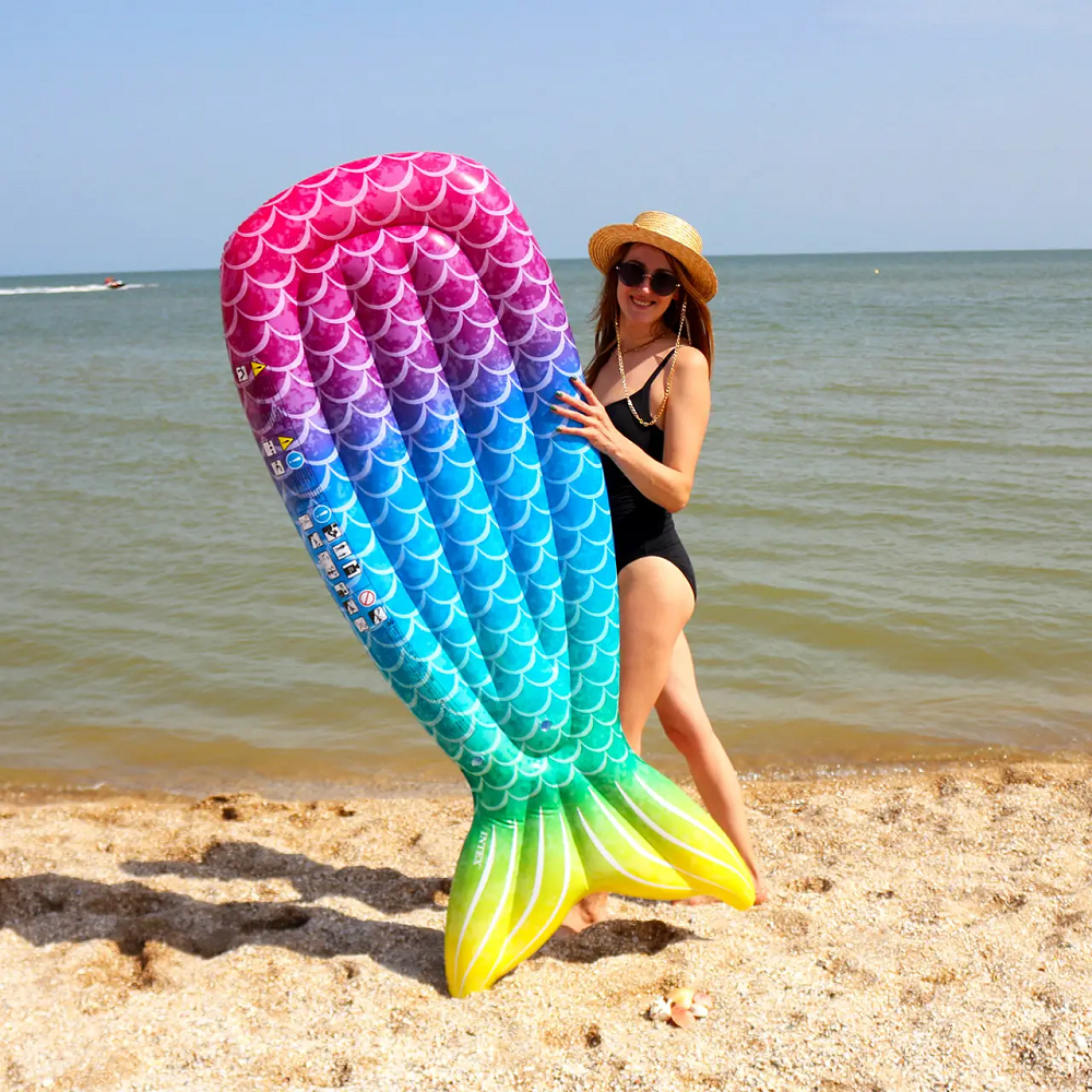 Пліт надувний Intex Хвіст русалки 180х79 см (58788) - фото 2 Пліт надувний Intex Хвіст русалки 180х79 см (58788) - фото 2