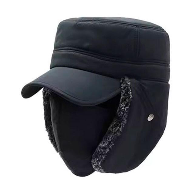 Шапка ушанка с маской для лица Черный (1011110-Black)