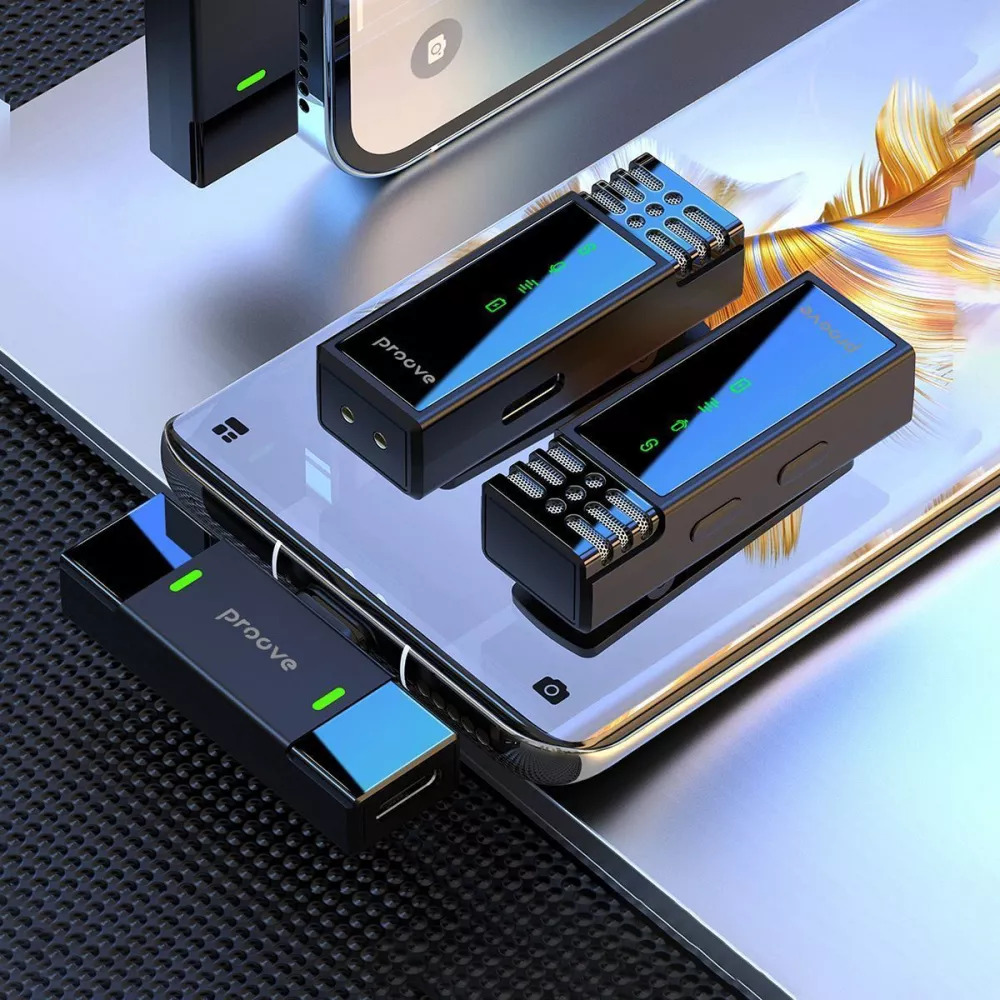 Микрофон петличный Proove Record Type-C с зарядным кейсом 600 mAh Black (27457029) - фото 4 Микрофон петличный Proove Record Type-C с зарядным кейсом 600 mAh Black (27457029) - фото 4