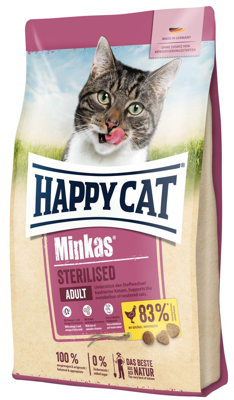 Корм сухий для стерилізованих котів Happy Cat Minkas Sterilised Geflugel з птахом 500 г (11237625)