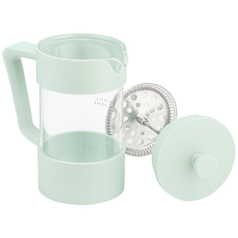 Заварник Well Done WD-8056A френч-пресс стеклянный 600 мл Mint (26202759) - фото 4 Заварник Well Done WD-8056A френч-пресс стеклянный 600 мл Mint (26202759) - фото 4