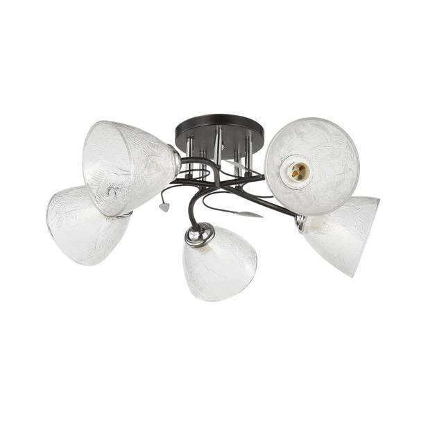 Люстра потолочная декоративная Valeso Valeso Interees V-6221-5 BK+CR на 5 плафонов Хром (28686164)