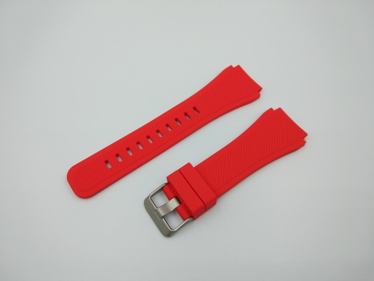 Ремешок для смарт-часов силиконовый SIKAI Classic Gear для 22 мм для Amazfit GTR 2 Pace Stratos/ рифленый Красный (1637P)