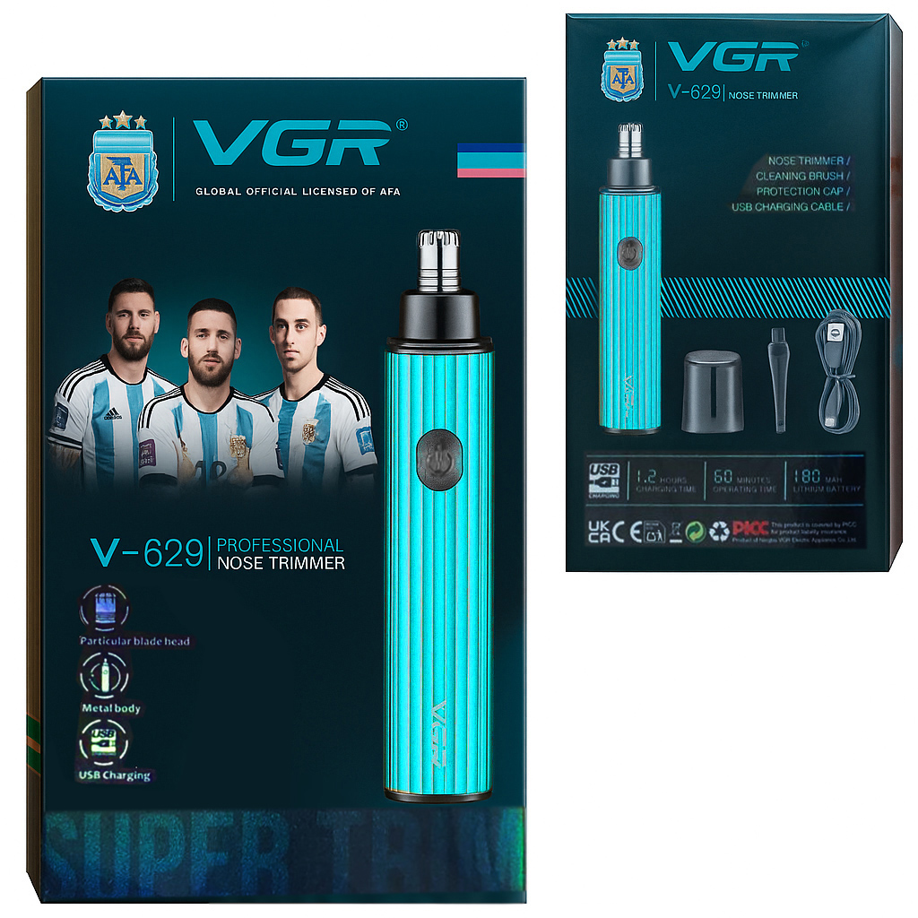 Триммер VGR акумуляторний Блакитний (V-629) - фото 2 Триммер VGR акумуляторний Блакитний (V-629) - фото 2