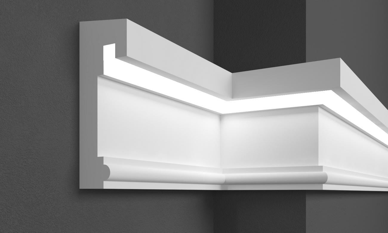 Молдинг фасадный для скрытого освещения Prestige decor MC 309 210x75 мм 2000 мм (12370361)
