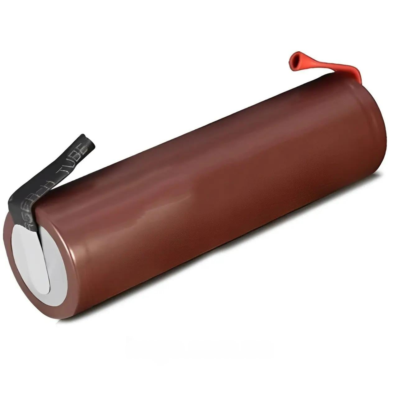 Батарейка акумулятор 18650 2200 mAh с контактами для пайки высокотоковый 20А (9421)