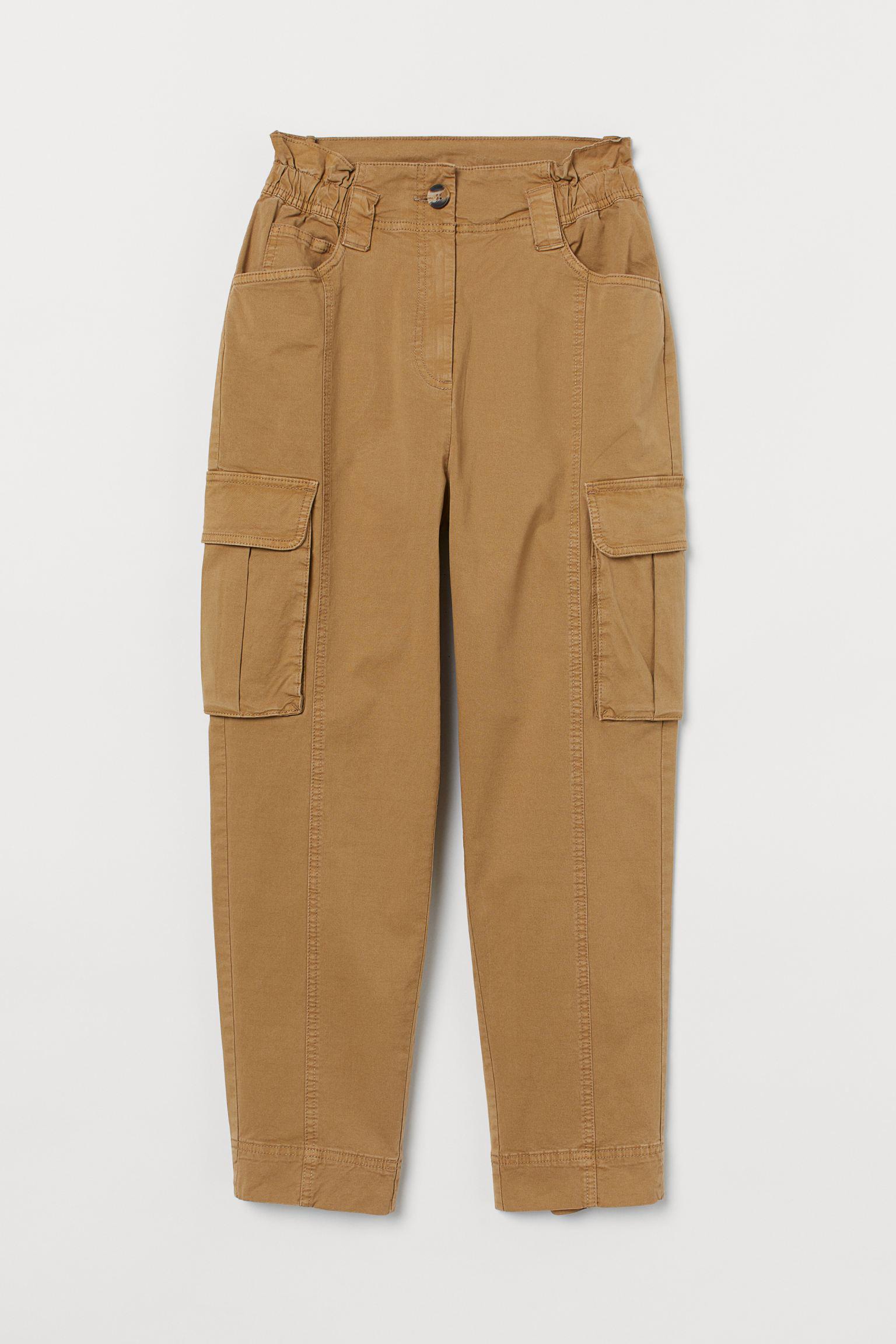 Брюки H&M р. 36 Темно-бежевый (29058558621)