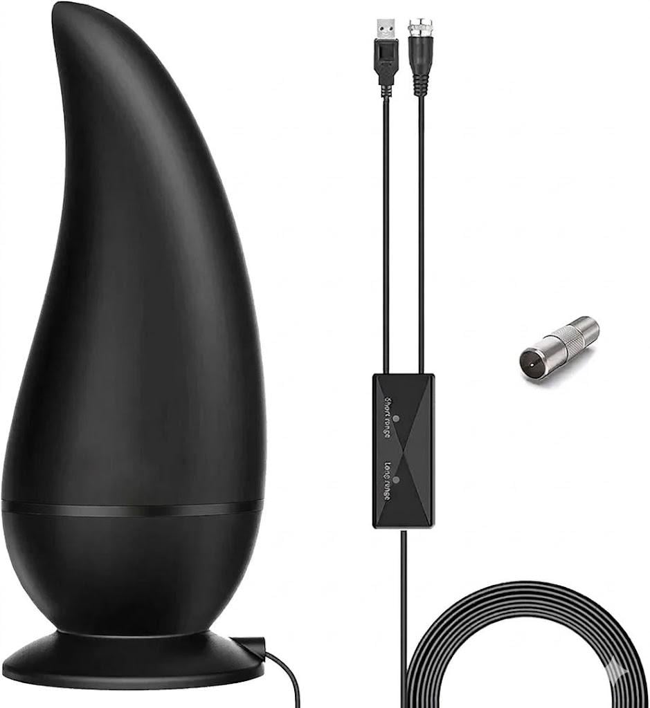 Антена телевізійна Amazqi DVB-T2 з магнітною основою та підсилювачем сигналу (33502940)