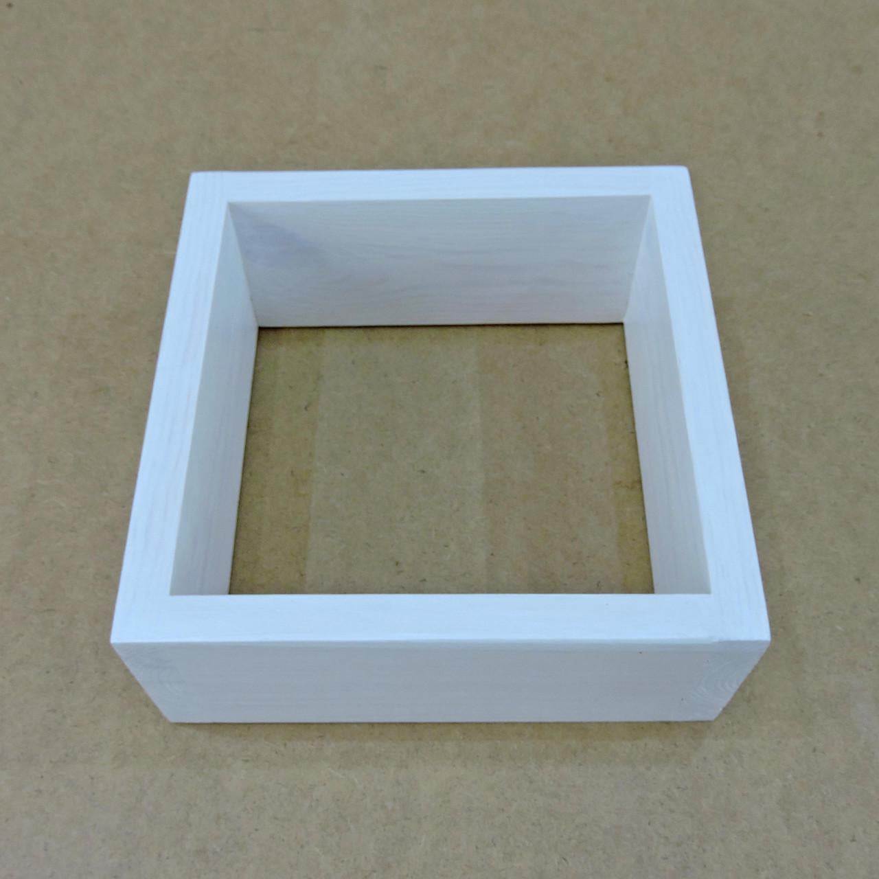 Полка настенная из дерева Алмас 20х20 см Зефир (НСП-201620)