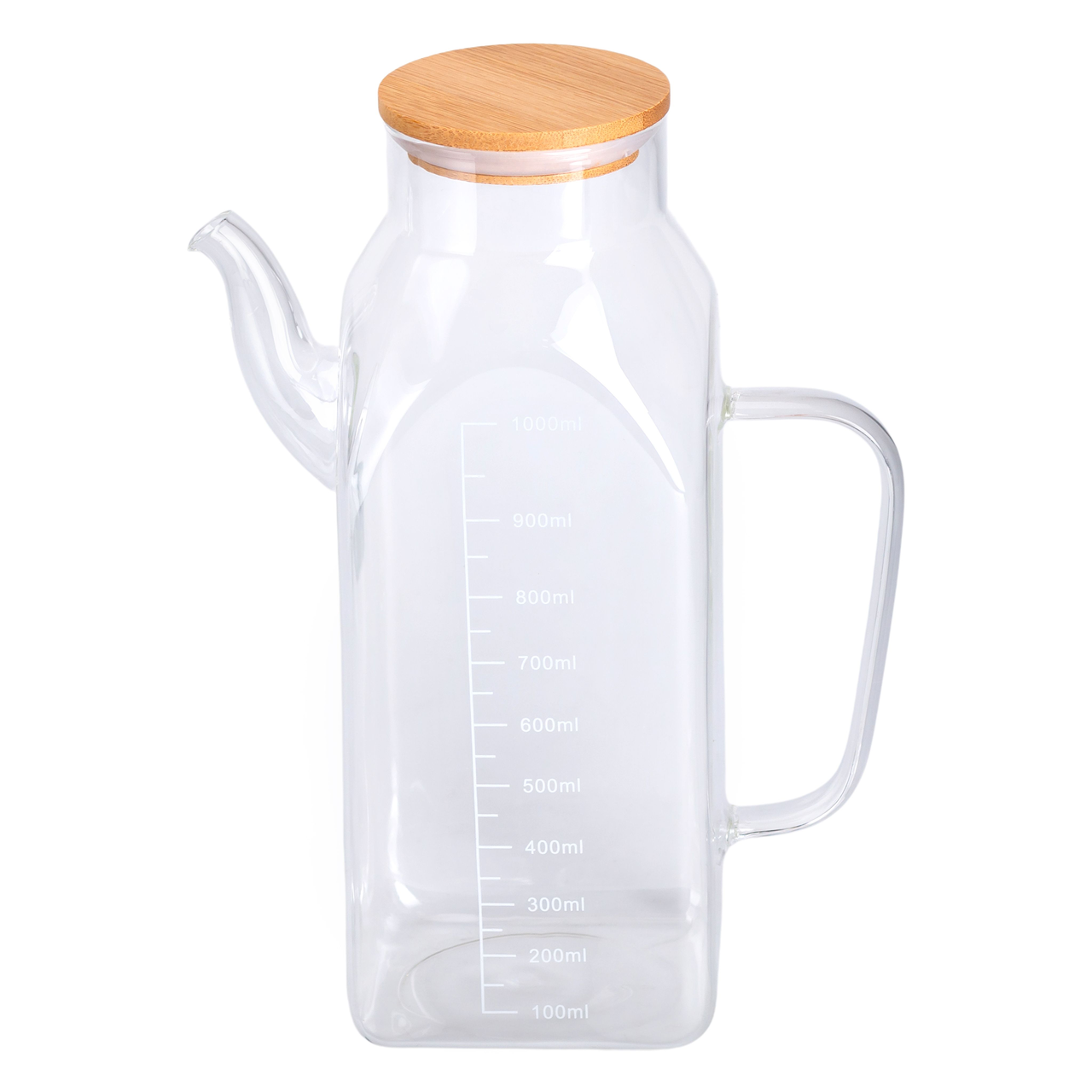 Ємність для олії та оцту з бамбуковою кришкою 1 л (HP-34-2) - фото 2