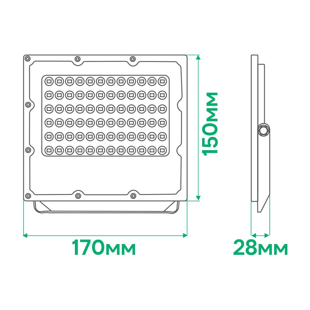 Прожектор світлодіодний ARDERO LL-3050ARD PRO 50W 6000Lm 6500K - фото 3