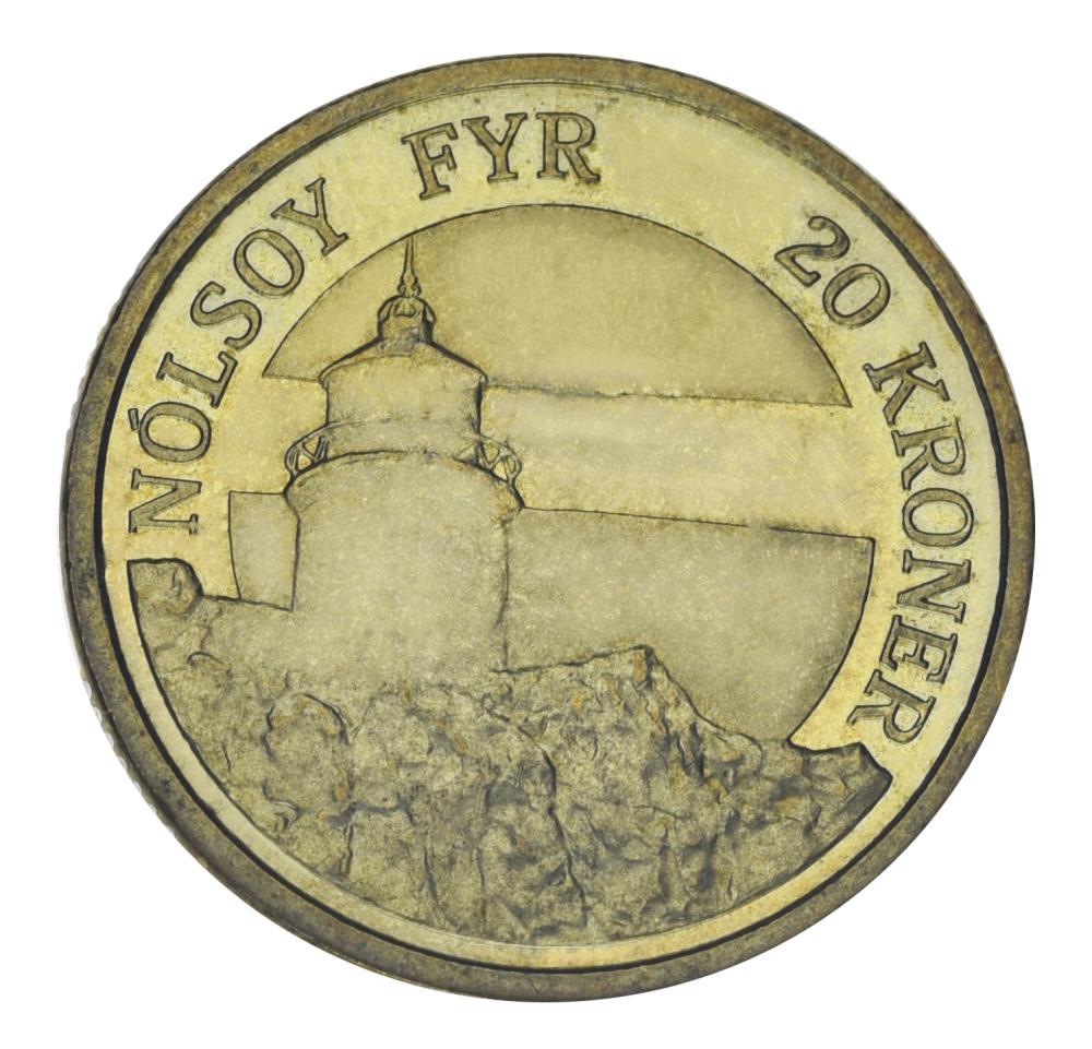 Коллекционная монета Дания 20 крон 2005 F-VF Маяк острова Ноульсой (М23820)