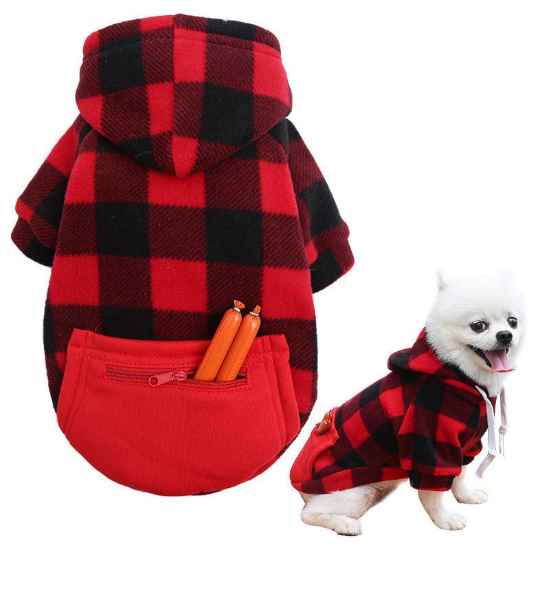 Худі для цуценят та собак Сосиска з кишенею та каптуром на флісі XS Чорний/Червоний (1C0070) - фото 2 Худі для цуценят та собак Сосиска з кишенею та каптуром на флісі XS Чорний/Червоний (1C0070) - фото 2