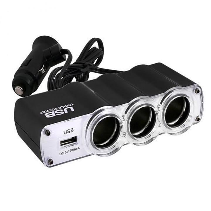 Тройник в прикуриватель авто Спартак USB WF-0120 (70764277) Тройник в прикуриватель авто Спартак USB WF-0120 (70764277)